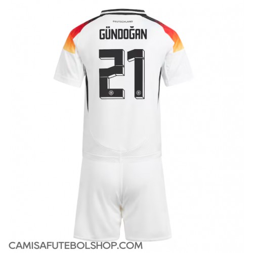 Camisa de time de futebol Alemanha Ilkay Gundogan #21 Replicas 1º Equipamento Infantil Europeu 2024 Manga Curta (+ Calças curtas)